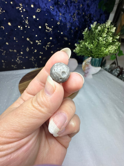 Mini Obsidian Moon Carving