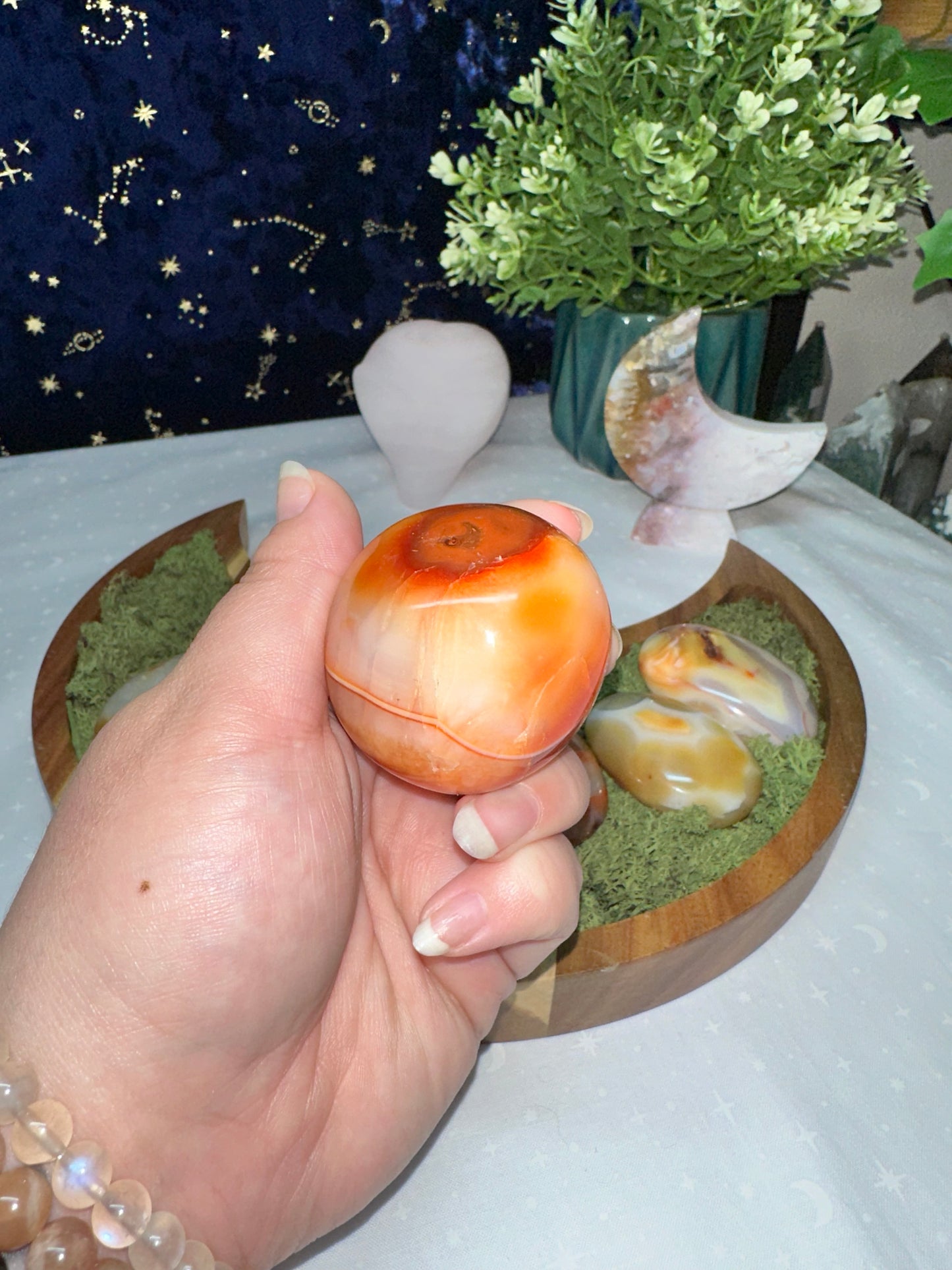 Carnelian Palm Stone