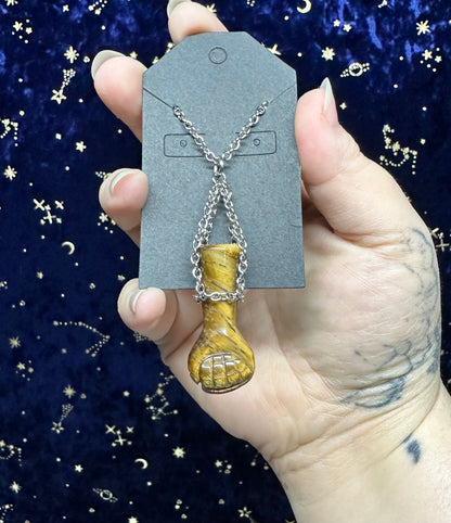 Crystal Fist Necklace