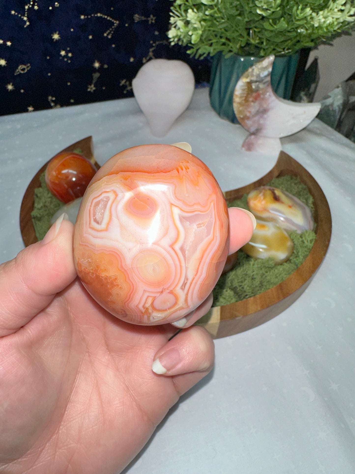 Carnelian Palm Stone