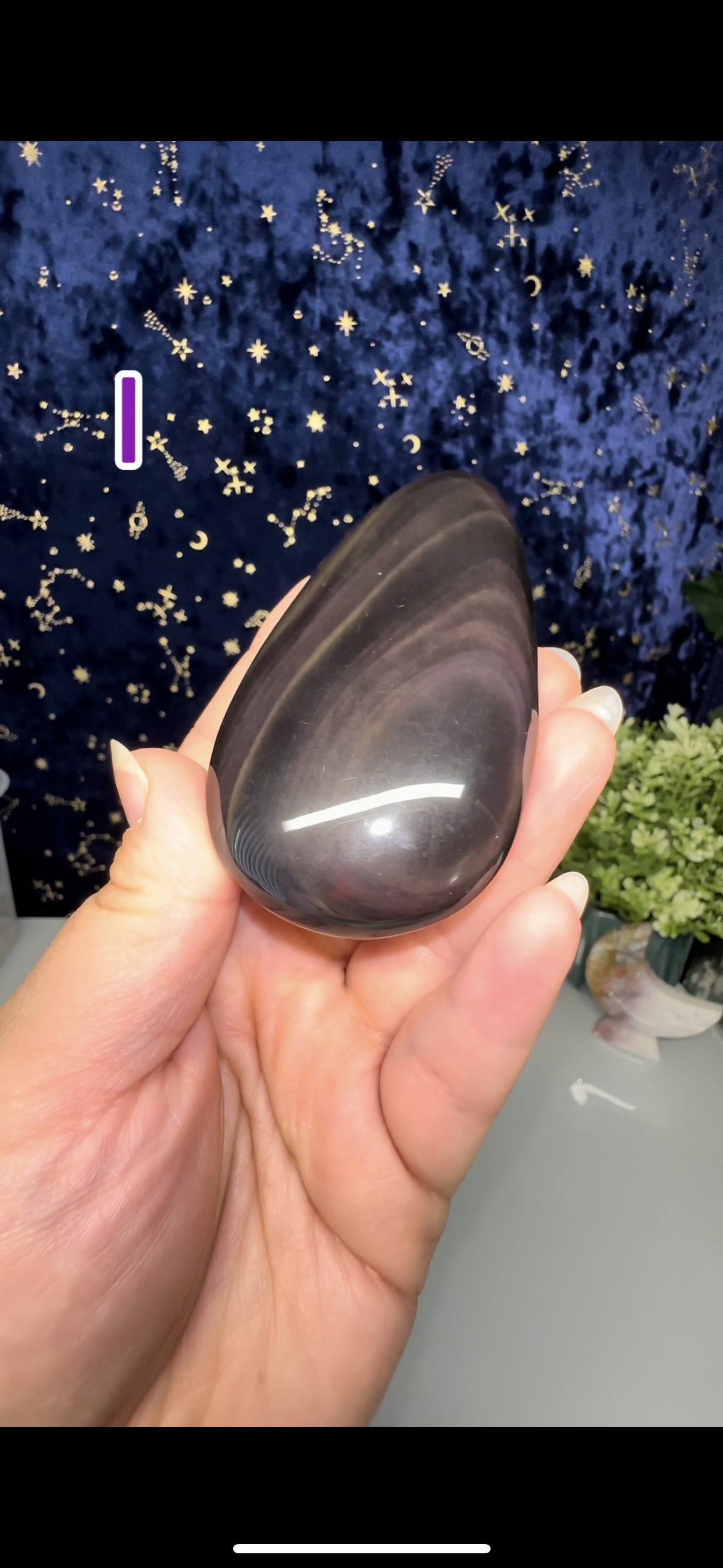 Rainbow Obsidian Palm Stone