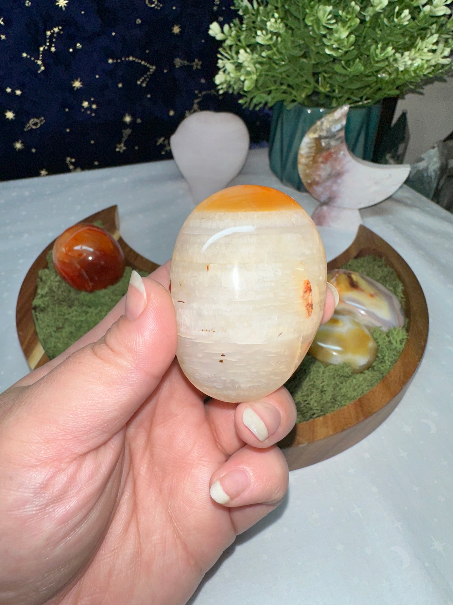 Carnelian Palm Stone