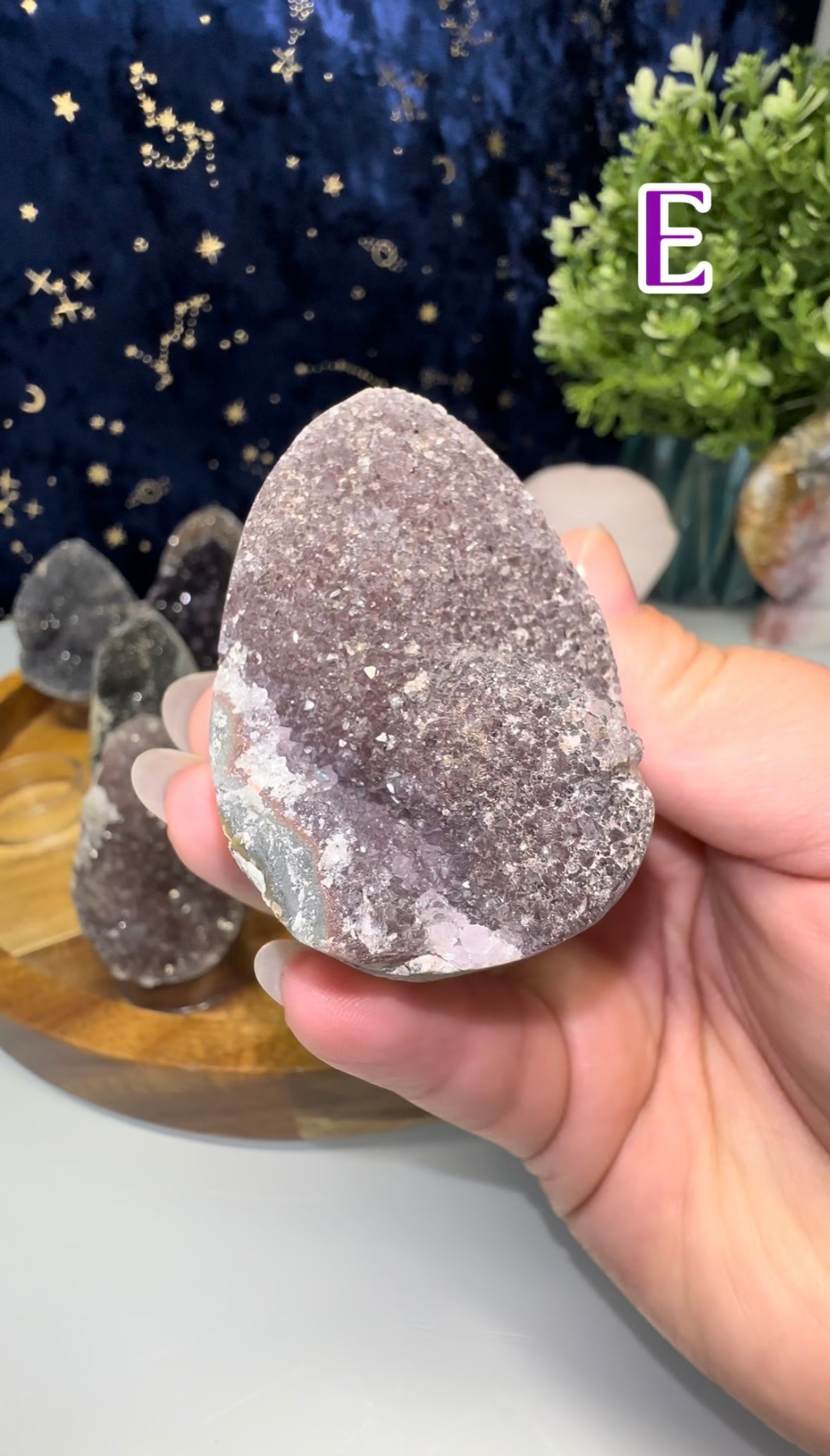 Druzy Amethyst Egg