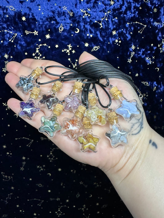 Star Chip Bottle Necklace