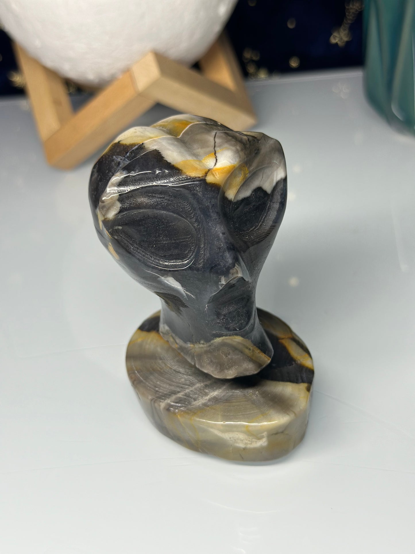 Volcano Agate Alien Head