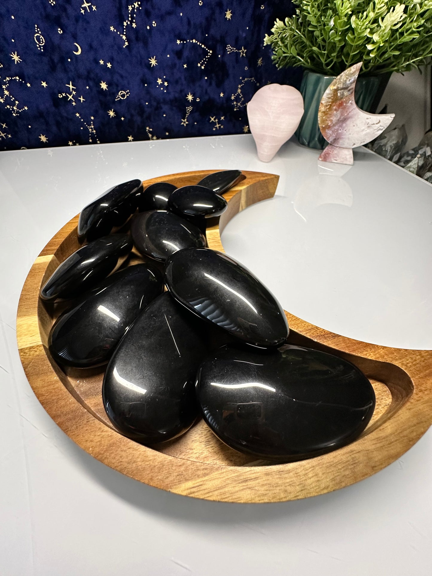 Rainbow Obsidian Palm Stone