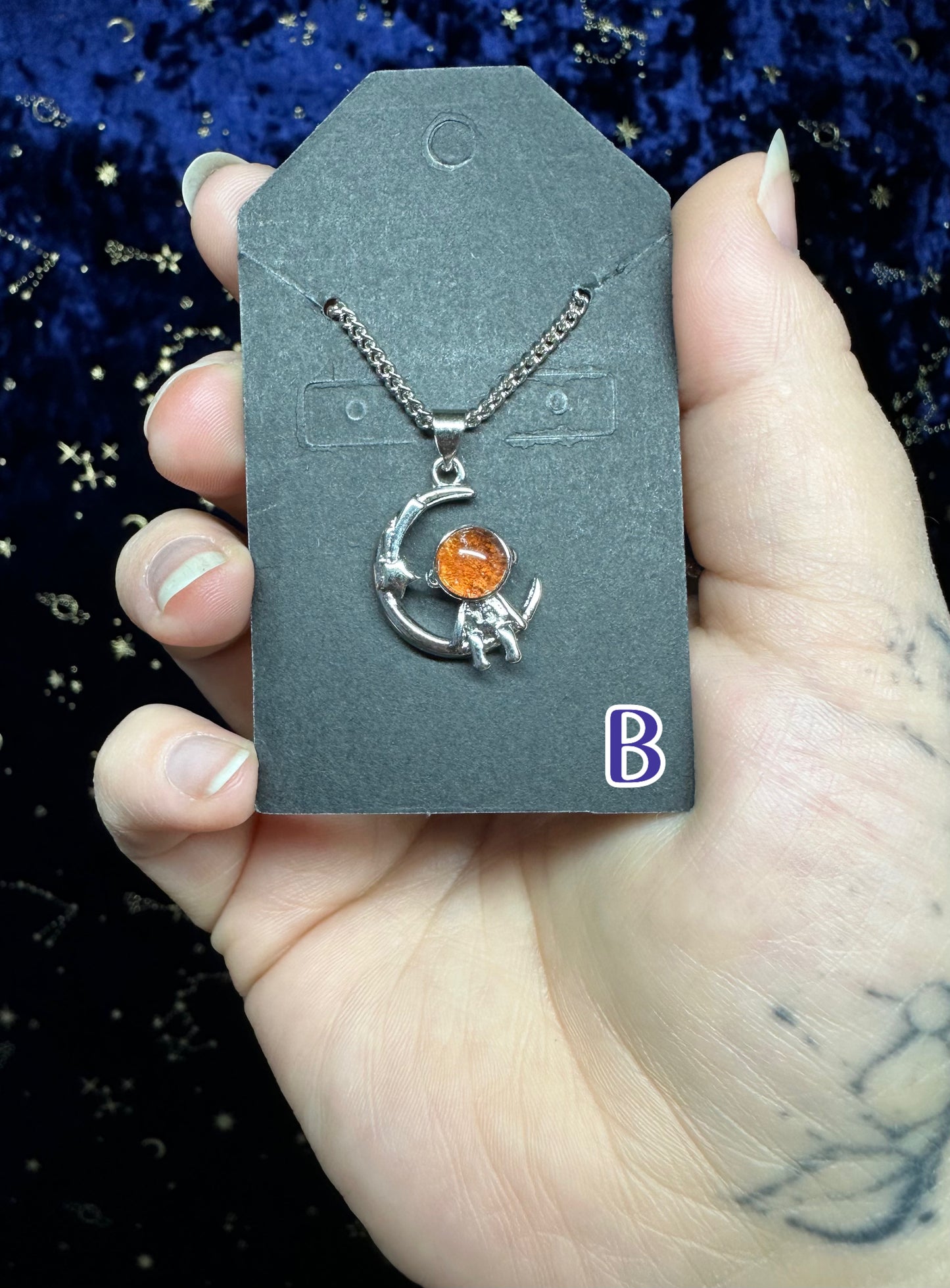 Astronaut on Moon Necklace